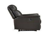 Dark Brown Power Recliner Chair Luxurious Top Grain Leather Charging Ports Living Room Furniture 1pc B011P501153