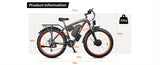 ZNTS Electric Bike 2000W Dual Motor Fat Tire 26x4 Mountain Bike[Unable to ship on weekends, please place 36741287