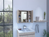 Draco Medicine Cabinet, Mirror, Double Door, One External Shelf B128P148705