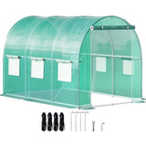 9.8x6.6x6.6ft Walk-in Tunnel Greenhouse, Portable Plant Shelter with Galvanized Steel Frame, 26120928