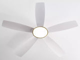 42 Inch Flush Mount Ceiling Fans with LED Light 18W and Remote Control 5 ABS Fan Blades for Bedroom W934P242599