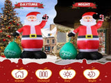 14 FT Lighted Christmas Inflatable Decoration, Giant Inflatable Santa Claus with Large Gift Bag, 34436884