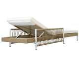 TOPMAX Outdoor All-Weather PE Rattan Chaise Lounge, Minimalist Patio Wicker Lounge Chair with 6 Gear 74526825
