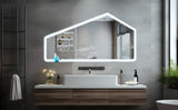 52*28 inch LED Bathroom Vanity Mirror Wall Mounted Adjustable White/Warm/Natural Lights Anti-Fog W708P235364