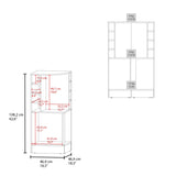 Natural Oak Corner Bar Cabinet with Bottle Rack and Open Shelf B062P290256