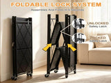 3Tier Rolling Storage Rack with Wheels, Foldable HeavyDuty Metal Storage Shelves, Organizer 58850337