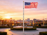 20FT Heavy Duty Telescoping Flagpole Kit, 3x5 American Flag for Outside 38831817