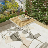 Summer - Modern folding square table- indoor and outdoor multi-functional table- polypropylene W3450P323340