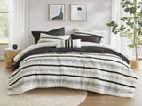 7 Piece Stripe Comforter and Quilt Set-King/Cal King B035P280391