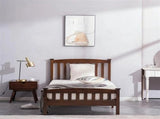 Twin Pine Frame Painted Single-Layer Wooden Curved Headboard and Footboard Frame Wooden 79981219