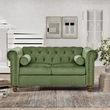 ZNTS PHOYAL Large LOVE SEAT, Velvet Sofa TWO-seat Sofa Classic Tufted Chesterfield Settee Sofa Modern 2 W1708141952