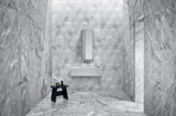 Hexagon natural marble tile, Carrara Gray marble, natural stone, for wall, OL textured finished, 3D W1696P262339