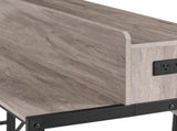 59 inch bar table, dining table, sofa table with power socket and LED light, 3 saddle stools, W2972P313230