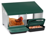2 Compartment Roll Out Nesting Box with Plastic Basket, Egg Nest Box Laying Box Hens 80753212