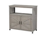 Wooden Patio Bar Table Set with Storage, Buffet Cabinet Sideboard for Outdoor and Indoor W2640P262542