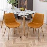 Aufurr Modern Velvet Dining Chair, Set of 2, Gold T2574P164605