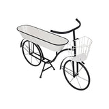 38.5x14.5x25.5" Black and White Bicycle Plant Stand Planter W2078P322018