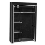 ZNTS 64" Portable Closet Storage Organizer Wardrobe Clothes Rack with Shelves Black 72214687