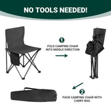 4 Pack Folding Chairs with Carrying Bag, Lawn Chairs Camp Chair Beach Chair Portable Folding 05771234