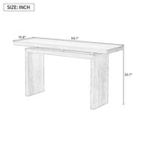 U_STYLE Uniquely Designed Ash Veneer Console Table, Modern Simple Style, Featuring Clever Tabletop N711P241324B