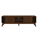 67.9 Inch Mid Century Modern Rattan TV Stand TVs up to 75", Entertainment Cabinet, Media Console W1801P303390