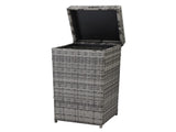 With Top Cover Iron Frame Rattan Trash Can Gary Gradient 49962159