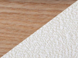 Contemporary Nesting Ottoman Set in Natural Wood and Cream Fabric B202P223739