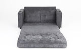 55"3 Fold Sofa,Convertible Futon Couch sleeper sofabed,Velvet linen fabric ,Perfect for Small W2791P306820