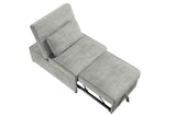 ZNTS Convertible Wide-Welt Corduroy Sofa Sleeper Sofa Chair W/ Pull-Out Bed Ash B089P296905