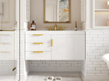 30" Wall Mounted Bathroom Cabinet with Ceramic Basin Sink, Bathroom Cabinet with Soft-Closing Door N710P324096K