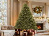 6ft Pre-Lit Artificial Christmas Tree with 880 Tips and 250 Warm Lights for Home and Party 06368745