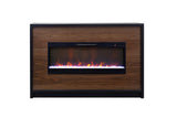 Aria 62 inch Fireplace Mantel, Minimal Assembly, Black and Walnut Finish B108P292262
