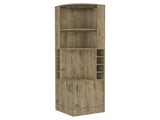 Macadamia 8-Bottle 2-Shelf Bar Cabinet B062P202119
