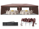 3 x 6m Two Windows Practical Waterproof Folding Tent Dark Coffee Folding Tent 74773807