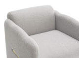 Arm Chair with waved arms, Metal decoration on both side arms, Accent chair for Primary Living W2671P202961