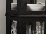 Lighted Corner Curio Cabinet - Glass Display Shelf with Tempered Glass Doors, Adjustable Shelving, W1758P300129