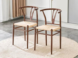 Wesborn Chair-Y-shaped Medieval Style Armchair for Dining Table, Woven Seat W2920P430785