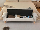 Storage Ottoman, Fabrices End of Bed with Solid Wood Legs Upholstered Ottoman 56830170
