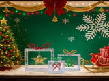 Set of 3 Lighted Iridescent Cut-out Gift Box Christmas Decorations, Pre-lit Holiday Decor with 357 77157291