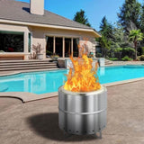 ZNTS 19.3*19.3*19.3in Smokeless Fire pit 40643752