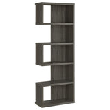 Weathered Grey 5-Shelf Bookcase B062P153764