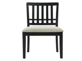2-Piece Modern Scandinavian Chairs, Curved Wood Backrest with Gray Fabric Seat, Finish for 60226765
