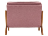 Oak Armrest Oak Upholstered Single Lounge Chair Indoor Lounge Chair Pink 54837956