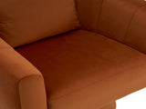360&deg Swivel Accent Chair, Modern Velvet Fabric Living Room Armchair with Fluffy Cushions, Comfy 41128047