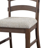 Grey and Rustic Brown Ladder Back Side Chairs B062P182764