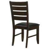Cappuccino and Black Padded Seat Side Chairs B062P145658