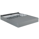 9 in. Twin Folding Mattress Box Spring Foundation Base, Polyester, Metal Frame B011P203029