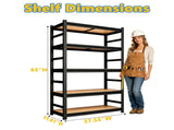 63inch Height Storage Shelving Unit with FiveTier Adjustable Shelves, Can Be Disassembled into Two 26106516