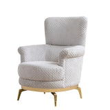Zoe Modern style Chair made with wood and Gold accents in Gray G150109330
