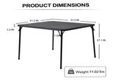 31.5" Folding Card Table, Portable Table for Dining, Camping, or Game Night, Black 51136172